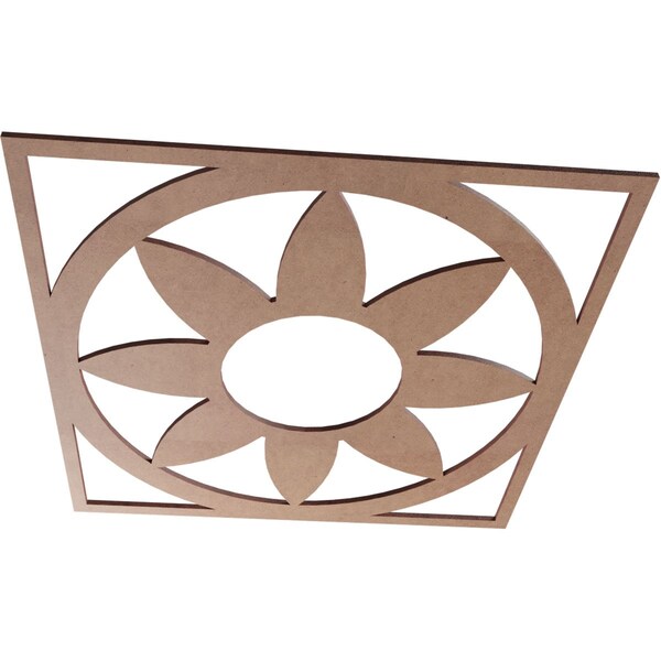 Blume Wood Fretwork Pierced Ceiling Medallion, Wood (Paint Grade), 20OD X 7ID X 3/8T